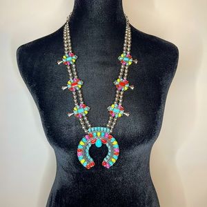 NEVER WORN Beautiful Rainbow Colored Squash Necklace